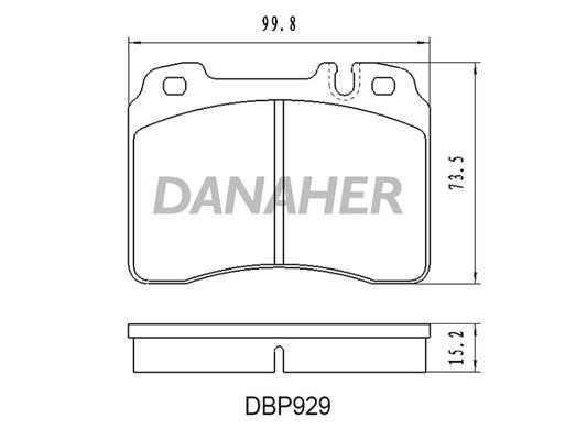 Danaher DBP929 Гальмівні колодки, комплект DBP929: Купити в Україні - Добра ціна на EXIST.UA!