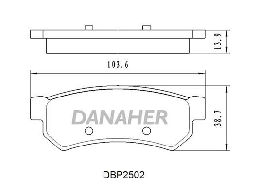Danaher DBP2502 Гальмівні колодки задні, комплект DBP2502: Купити в Україні - Добра ціна на EXIST.UA!