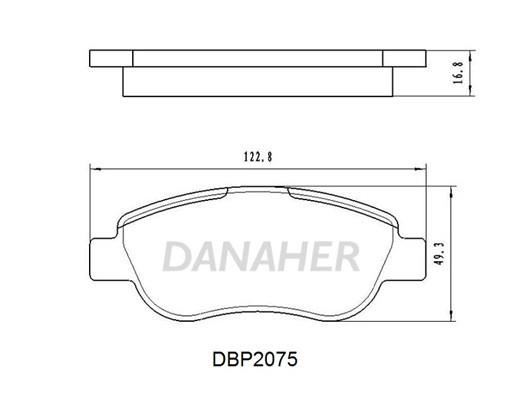 Danaher DBP2075 Гальмівні колодки, комплект DBP2075: Купити в Україні - Добра ціна на EXIST.UA!