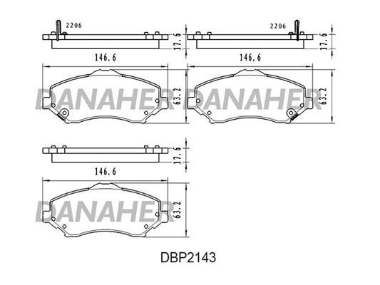 Danaher DBP2143 Гальмівні колодки, комплект DBP2143: Купити в Україні - Добра ціна на EXIST.UA!