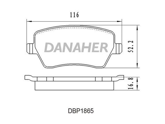 Danaher DBP1865 Гальмівні колодки, комплект DBP1865: Купити в Україні - Добра ціна на EXIST.UA!