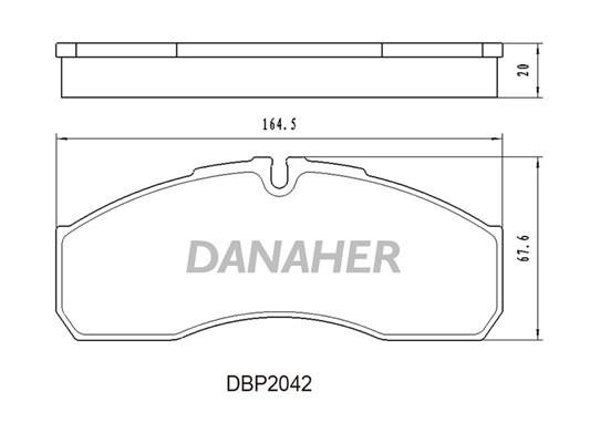 Danaher DBP2042 Гальмівні колодки, комплект DBP2042: Купити в Україні - Добра ціна на EXIST.UA!