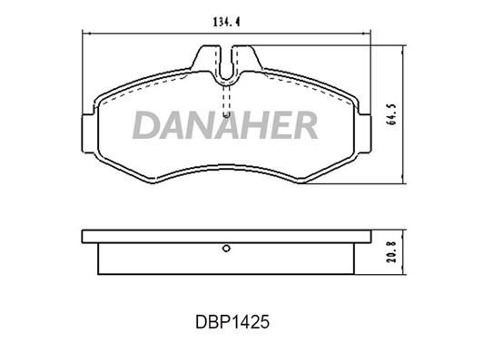 Danaher DBP1425 Гальмівні колодки, комплект DBP1425: Купити в Україні - Добра ціна на EXIST.UA!