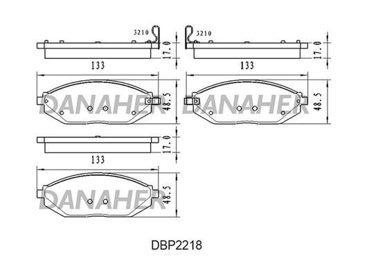 Danaher DBP2218 Гальмівні колодки, комплект DBP2218: Купити в Україні - Добра ціна на EXIST.UA!