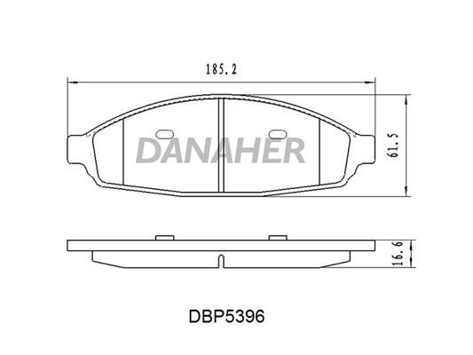 Danaher DBP5396 Гальмівні колодки передні, комплект DBP5396: Купити в Україні - Добра ціна на EXIST.UA!