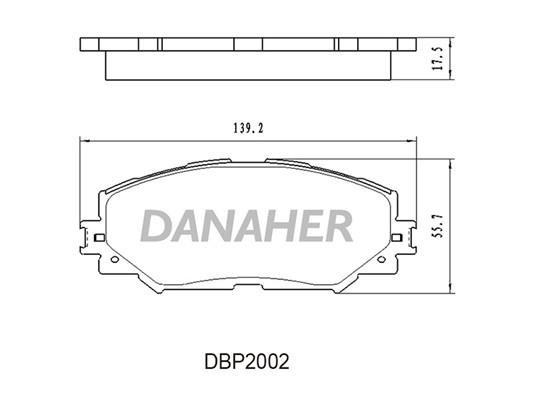 Danaher DBP2002 Гальмівні колодки, комплект DBP2002: Купити в Україні - Добра ціна на EXIST.UA!