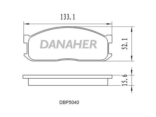 Danaher DBP5040 Гальмівні колодки передні, комплект DBP5040: Купити в Україні - Добра ціна на EXIST.UA!
