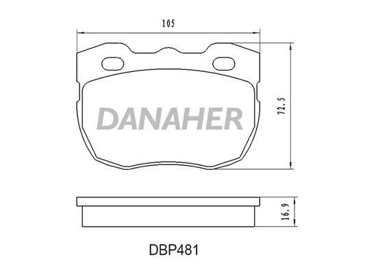 Danaher DBP481 Гальмівні колодки, комплект DBP481: Купити в Україні - Добра ціна на EXIST.UA!