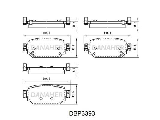 Danaher DBP3393 Гальмівні колодки задні, комплект DBP3393: Купити в Україні - Добра ціна на EXIST.UA!