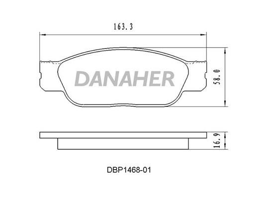 Danaher DBP1468-01 Гальмівні колодки, комплект DBP146801: Купити в Україні - Добра ціна на EXIST.UA!