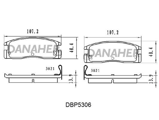 Danaher DBP5306 Гальмівні колодки, комплект DBP5306: Купити в Україні - Добра ціна на EXIST.UA!