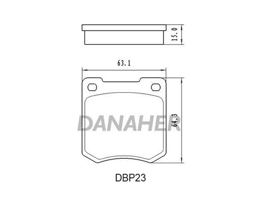 Danaher DBP23 Гальмівні колодки, комплект DBP23: Купити в Україні - Добра ціна на EXIST.UA!