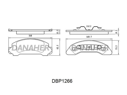 Danaher DBP1266 Гальмівні колодки, комплект DBP1266: Купити в Україні - Добра ціна на EXIST.UA!