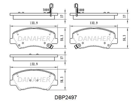 Danaher DBP2497 Гальмівні колодки, комплект DBP2497: Купити в Україні - Добра ціна на EXIST.UA!