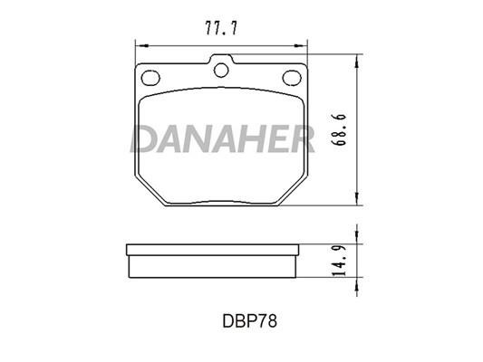 Danaher DBP78 Гальмівні колодки, комплект DBP78: Купити в Україні - Добра ціна на EXIST.UA!