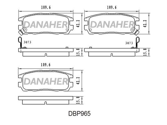 Danaher DBP965 Гальмівні колодки, комплект DBP965: Купити в Україні - Добра ціна на EXIST.UA!