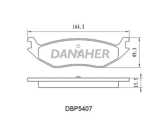 Danaher DBP5407 Гальмівні колодки задні, комплект DBP5407: Купити в Україні - Добра ціна на EXIST.UA!