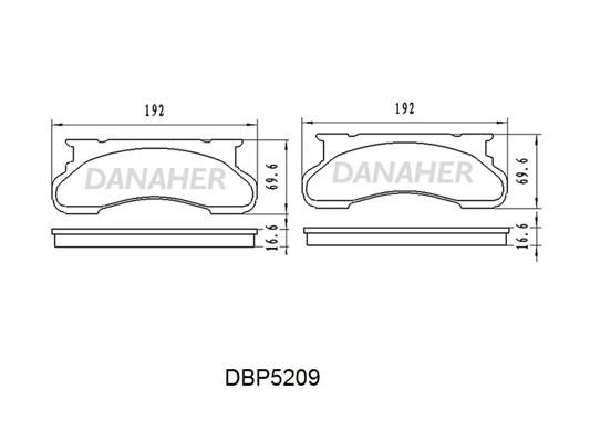 Danaher DBP5209 Гальмівні колодки передні, комплект DBP5209: Купити в Україні - Добра ціна на EXIST.UA!
