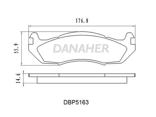 Danaher DBP5163 Гальмівні колодки задні, комплект DBP5163: Купити в Україні - Добра ціна на EXIST.UA!