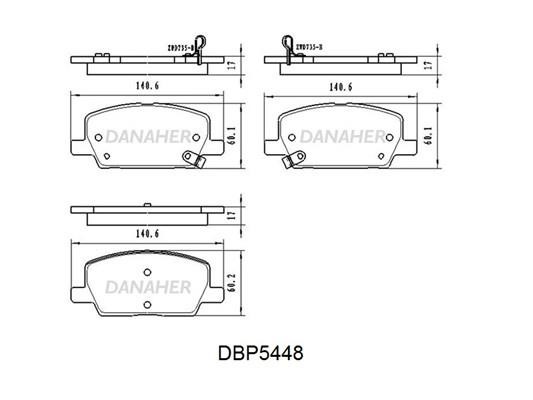 Danaher DBP5448 Гальмівні колодки передні, комплект DBP5448: Купити в Україні - Добра ціна на EXIST.UA!