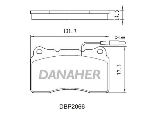 Danaher DBP2066 Гальмівні колодки, комплект DBP2066: Купити в Україні - Добра ціна на EXIST.UA!