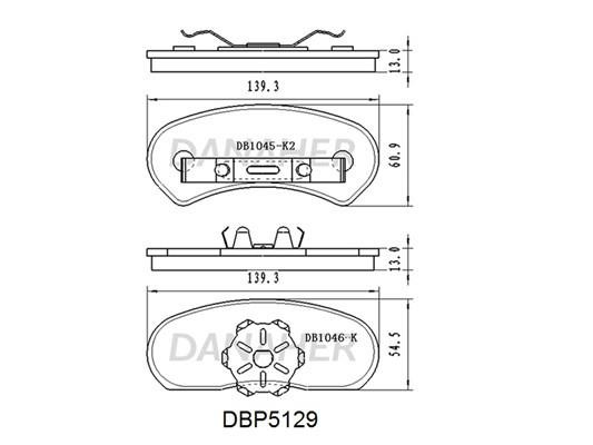 Danaher DBP5129 Гальмівні колодки передні, комплект DBP5129: Купити в Україні - Добра ціна на EXIST.UA!