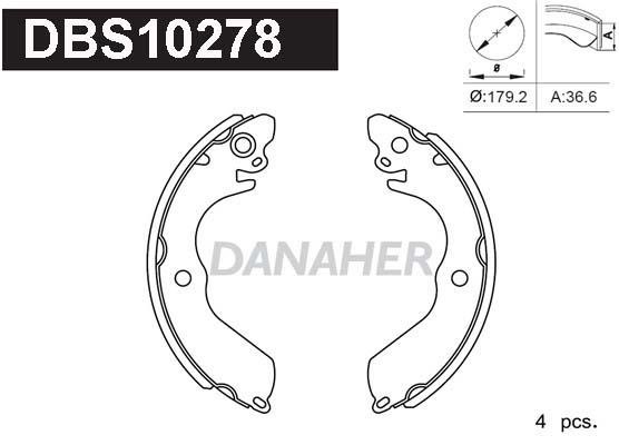Danaher DBS10278 Колодки гальмівні барабанні, комплект DBS10278: Купити в Україні - Добра ціна на EXIST.UA!