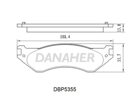Danaher DBP5355 Гальмівні колодки передні, комплект DBP5355: Купити в Україні - Добра ціна на EXIST.UA!