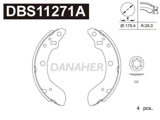 Danaher DBS11271A Колодки гальмівні барабанні, комплект DBS11271A: Купити в Україні - Добра ціна на EXIST.UA!