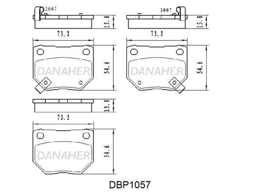 Danaher DBP1057 Гальмівні колодки, комплект DBP1057: Купити в Україні - Добра ціна на EXIST.UA!