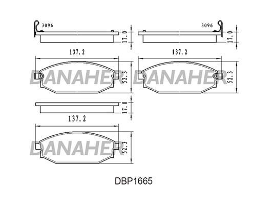 Danaher DBP1665 Гальмівні колодки, комплект DBP1665: Купити в Україні - Добра ціна на EXIST.UA!