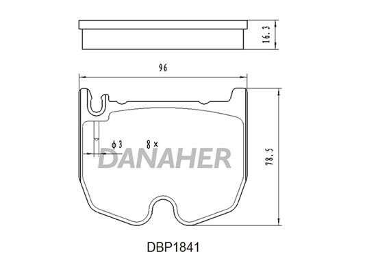Danaher DBP1841 Гальмівні колодки, комплект DBP1841: Купити в Україні - Добра ціна на EXIST.UA!