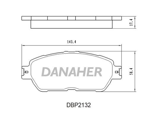 Danaher DBP2132 Гальмівні колодки, комплект DBP2132: Купити в Україні - Добра ціна на EXIST.UA!