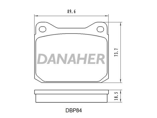 Danaher DBP84 Гальмівні колодки, комплект DBP84: Купити в Україні - Добра ціна на EXIST.UA!