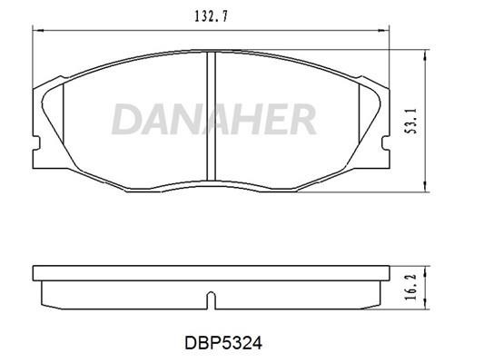 Danaher DBP5324 Гальмівні колодки, комплект DBP5324: Купити в Україні - Добра ціна на EXIST.UA!