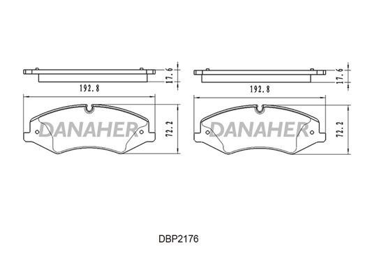 Danaher DBP2176 Гальмівні колодки, комплект DBP2176: Купити в Україні - Добра ціна на EXIST.UA!