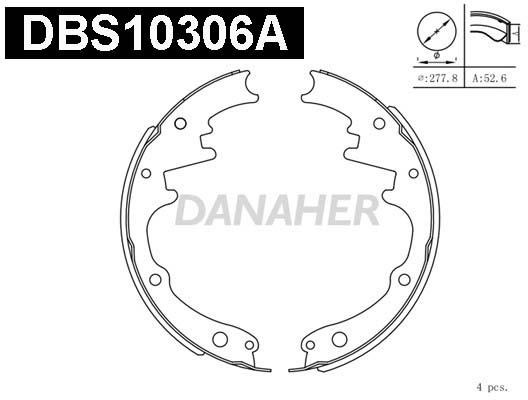 Danaher DBS10306A Колодки гальмівні барабанні, комплект DBS10306A: Купити в Україні - Добра ціна на EXIST.UA!