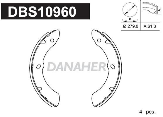 Danaher DBS10960 Колодки гальмівні барабанні, комплект DBS10960: Купити в Україні - Добра ціна на EXIST.UA!