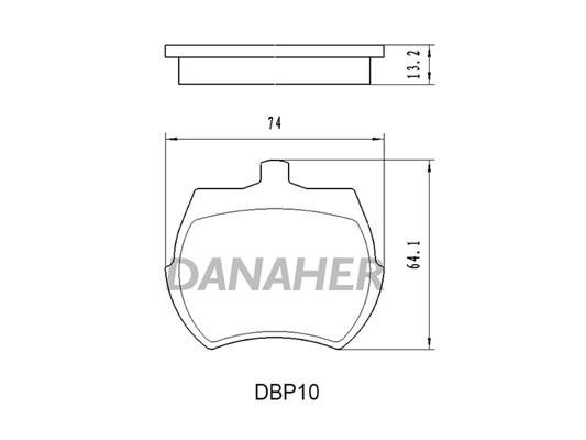 Danaher DBP10 Гальмівні колодки, комплект DBP10: Купити в Україні - Добра ціна на EXIST.UA!