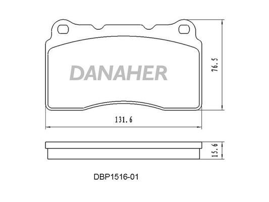 Danaher DBP1516-01 Гальмівні колодки, комплект DBP151601: Купити в Україні - Добра ціна на EXIST.UA!