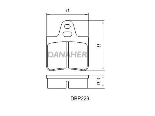 Danaher DBP229 Гальмівні колодки, комплект DBP229: Приваблива ціна - Купити в Україні на EXIST.UA!