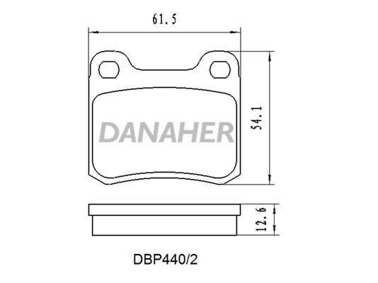 Danaher DBP440/2 Гальмівні колодки, комплект DBP4402: Купити в Україні - Добра ціна на EXIST.UA!
