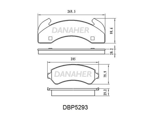Danaher DBP5293 Гальмівні колодки передні, комплект DBP5293: Купити в Україні - Добра ціна на EXIST.UA!