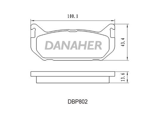 Danaher DBP802 Гальмівні колодки, комплект DBP802: Купити в Україні - Добра ціна на EXIST.UA!