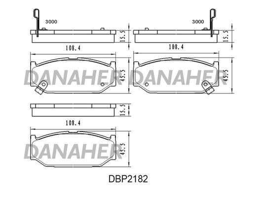 Danaher DBP2182 Гальмівні колодки, комплект DBP2182: Купити в Україні - Добра ціна на EXIST.UA!