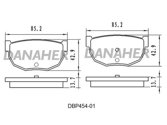 Danaher DBP454-01 Гальмівні колодки, комплект DBP45401: Купити в Україні - Добра ціна на EXIST.UA!