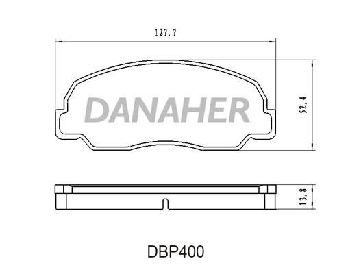 Danaher DBP400 Гальмівні колодки, комплект DBP400: Купити в Україні - Добра ціна на EXIST.UA!