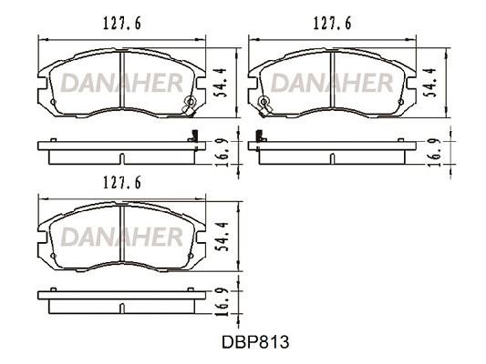 Danaher DBP813 Гальмівні колодки, комплект DBP813: Купити в Україні - Добра ціна на EXIST.UA!