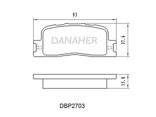 Danaher DBP2703 Гальмівні колодки, комплект DBP2703: Купити в Україні - Добра ціна на EXIST.UA!