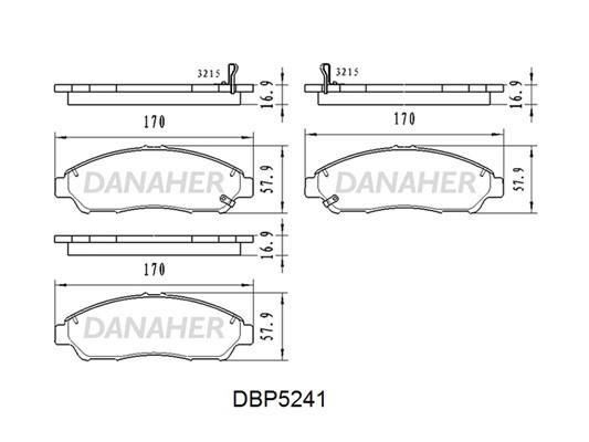 Danaher DBP5241 Гальмівні колодки передні, комплект DBP5241: Купити в Україні - Добра ціна на EXIST.UA!